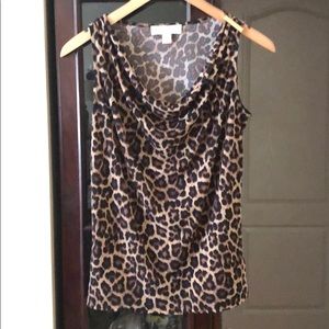 Michael Kors Animal Print Top XS